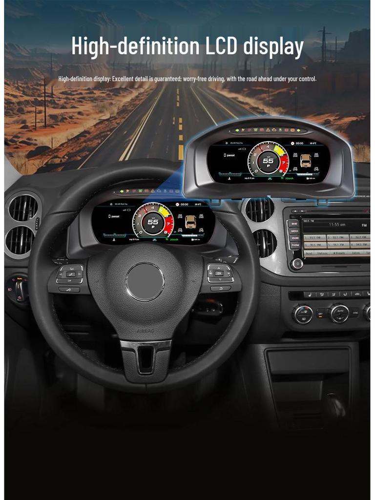 10-25- Обновление цифровой ЖК-приборной панели Volkswagen Tiguan 10,25 дюйма Подходит для моделей '10-'17