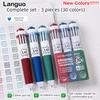 Шариковая ручка Languo 146 цветов, 0,8 мм, мультяшная, с мягким захватом, нажимная, многоцветная, для рисования, наложения, школьные, офисные принадлежности