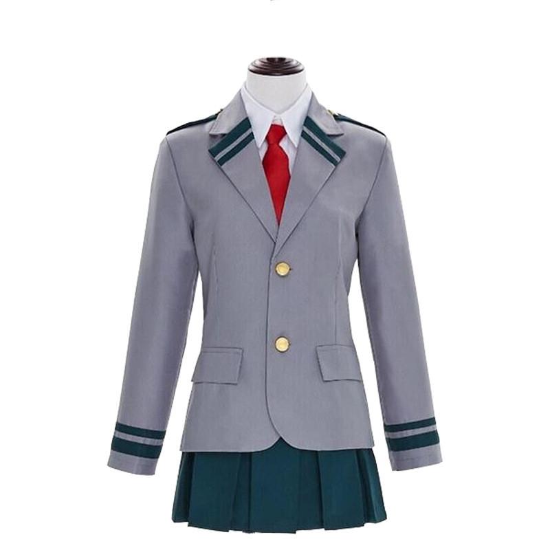 Аниме My Hero Academia Midoriya Izuku Bakugou Katsuki Косплей Костюм Очако Урарака Boku no Hero Academia Комплект униформы на Хэллоуин