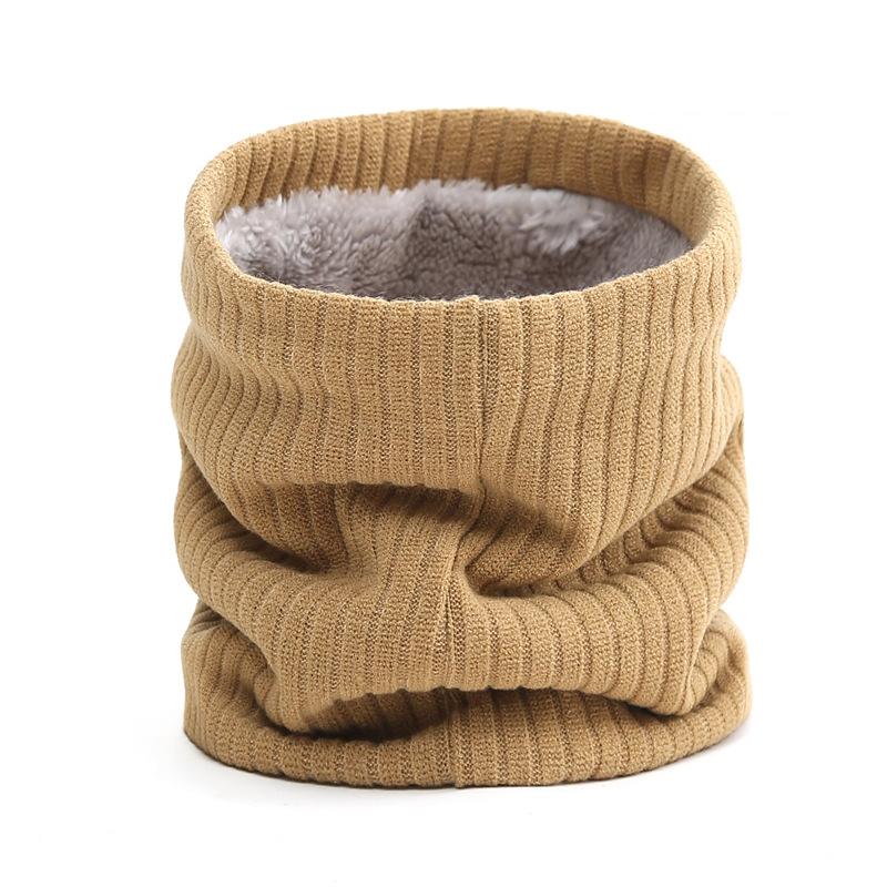 Fashion Stripe Plush Thicken Warm Winter Ring Scarf Women Men Knitted Full Face Mask Snood Neck Scarves Bufanda Muffler