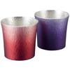 Osaka Tinware Tin Tumbler 310ml Set of 2 24-2-1N2P (Red (HOKAGE)/Purple (SHINRA))