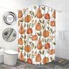 1 шт. Осенний тыквенный принт для Праздника урожая Водонепроницаемая занавеска для душа Занавеска для приватности с 12 крючками Различные размеры Машинная стирка