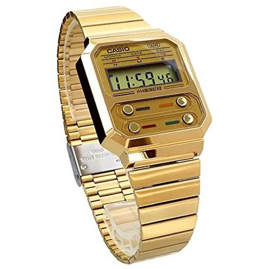 CASIO Дешевые Chipkashi Наручные часы Часы Унисекс Мужские Женские Кварцевые Цифровые Золотой A100WEG-9A