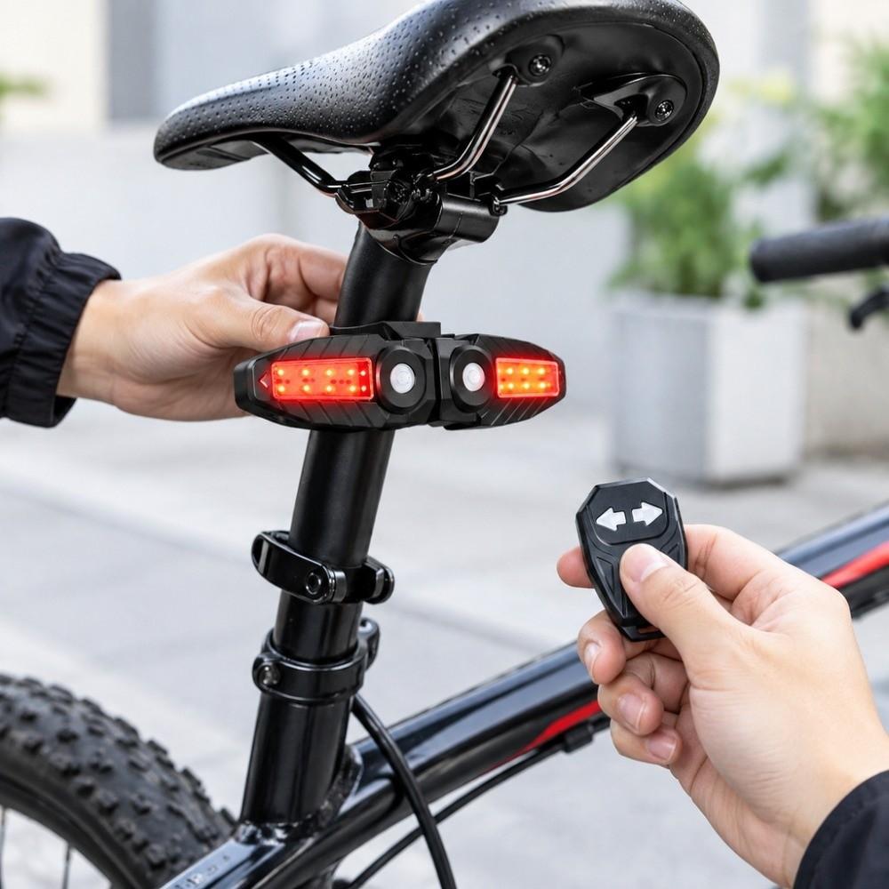 with Turn Signals Bike Tail Light Remote Control LED MTB Rear Light Bike Turn Signal Night Riding