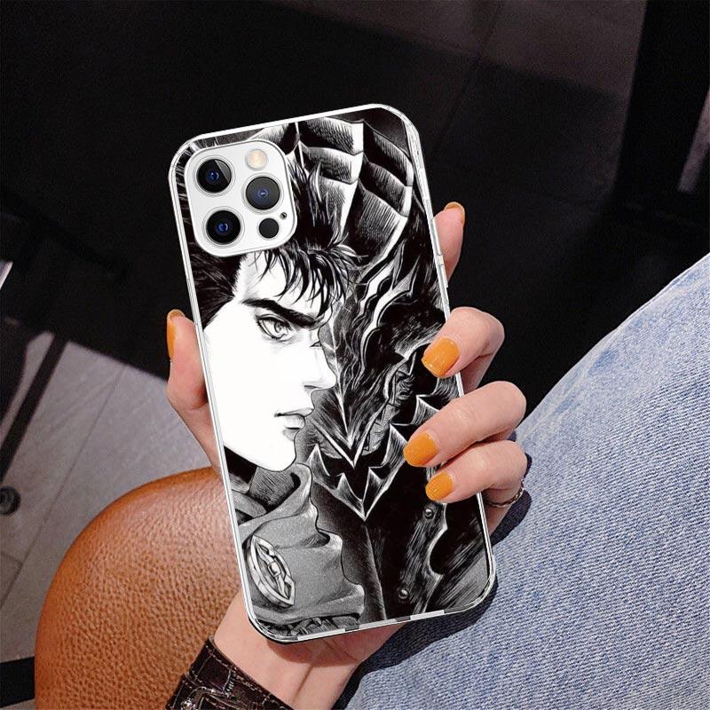 Черно-белый Чехол для телефона G-Guts B-Berserks Для iPhone 13 12 Mini 11 Pro Max XS XR X SE 7 8 Plus 5S 5 6S 6 Подарок Печатная Крышка Fundas