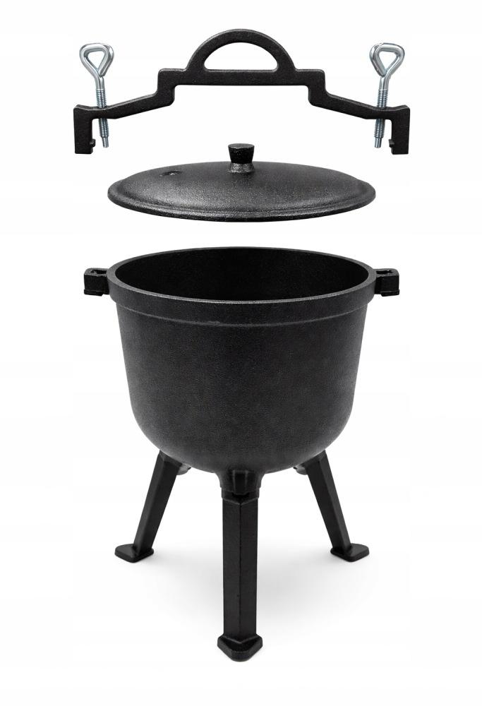 8L Cast Iron Cauldron Campfire Cooking Pot