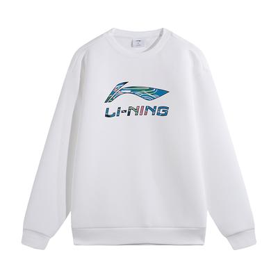Li-Ning Легкий С длинным рукавом Удобный Мягкий Приятный к коже Модный Универсальный Пуловер с круглым вырезом Толстовка Унисекс толстовка AWDVH35-6