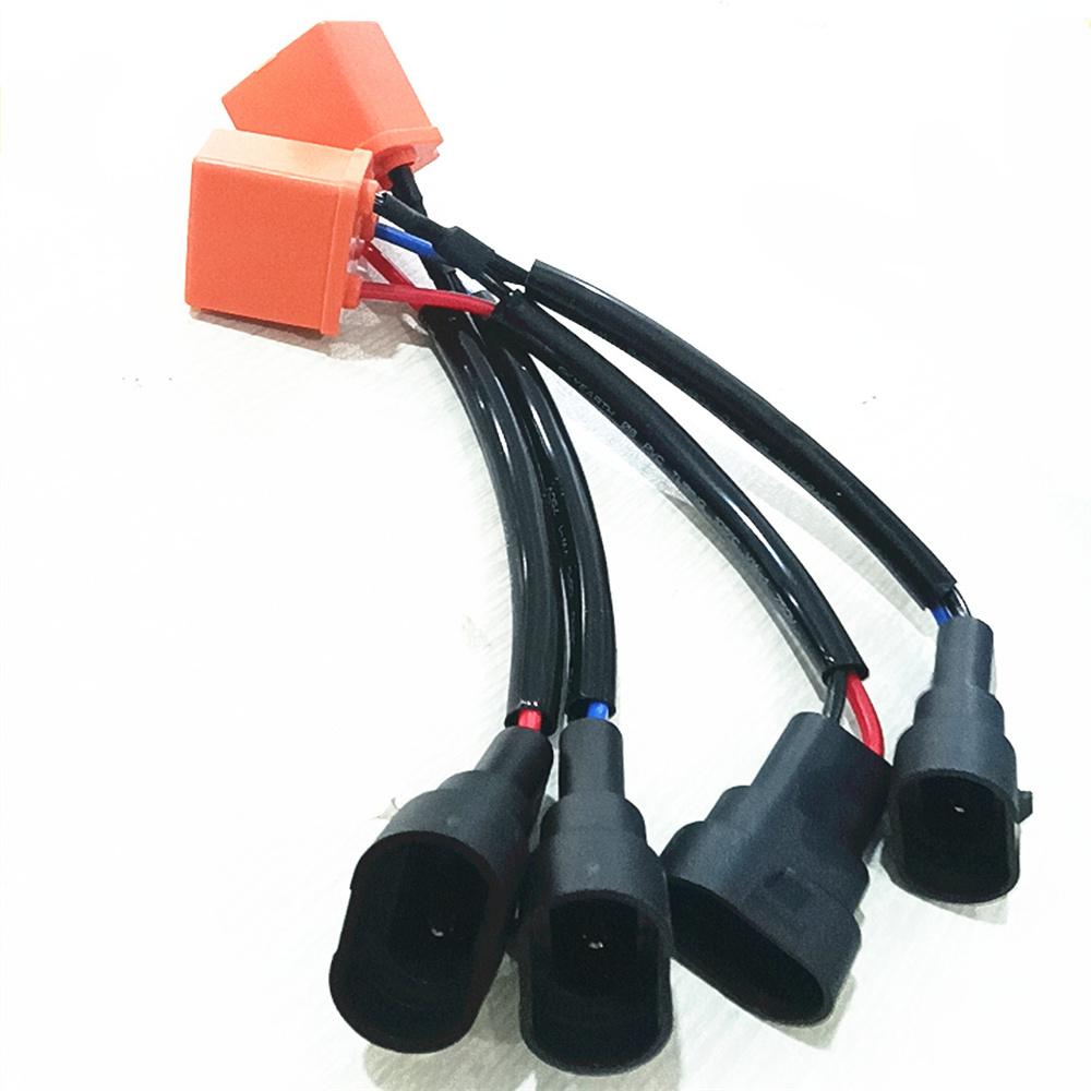 2 шт. 9006/9005 в H4, переходник для лампы накаливания, разъем жгута проводов