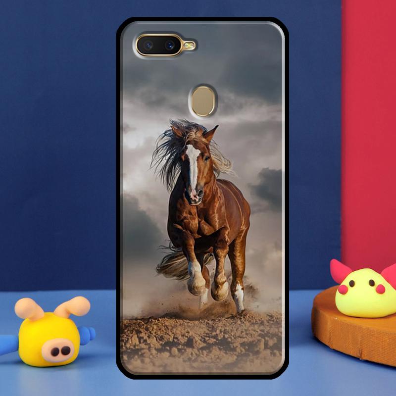 Чехол с бегущими лошадьми для Oppo A98 A78 A58 A15 A16 A17 A5 A9 A91 A52 A72 A76 A96 A74 A94 A54 S A57 A77