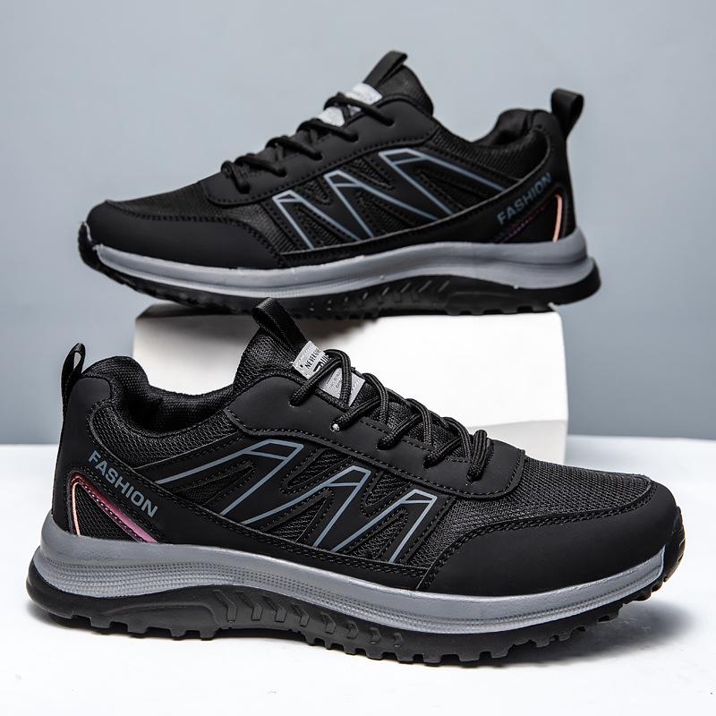 Men's Summer Outdoor Walking & Running Shoes - Breathable Mesh, Non-Slip, Soft Sole, Suitable for Middle-Aged & Elderly.