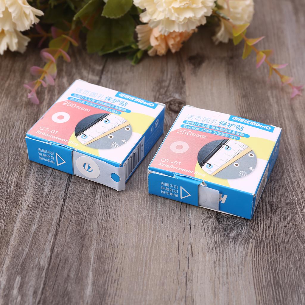 250 шт./коробка с отрывными листами бумаги для укрепления отверстий этикетки круглые наклейки офисные этикетки самоклеящиеся дыроколы протектор