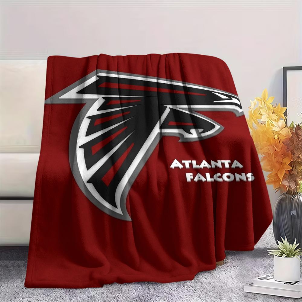 Фланелевое одеяло с принтом Atlanta Falcons, Высококачественное, Удобное для всех сезонов, Декор для дома, Тепло и уют, Идеально для рождественских подарков