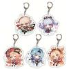 Cute Cartoon Anime Genshin Impact Keychain Kazuha Ayaka Character Car Pendant Arcylic Key Chain Women Accessories Bag Pendant Key Ring Jewelry