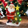 Solar Christmas Tree Lights Statue,Lighted Up Xmas Garden Centerpiece Miniature Figurine for