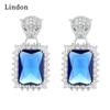 Lindon Women Copper Alloy Zircon Earrings Drop Earrings For Women Wedding Party Gifts
