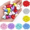 50Pcs Loose Spacer Beads Colourful 17mm Acrylic Heart Shape DIY Accessories for Jewelry Making Solid Color Handmade Bracelet Necklace Earrings