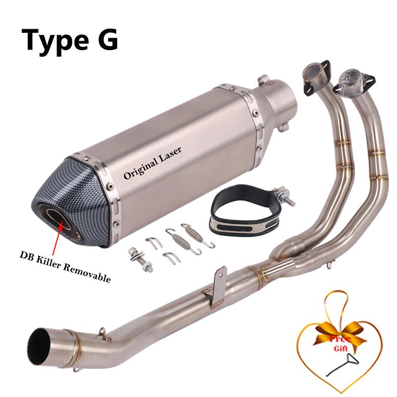 Full Systems For Honda CBR500 CB500X CB500F CBR500R 2013 - 2022 Motorcycle Exhaust Escape Modifies Front Pipe DB Killer Muffler