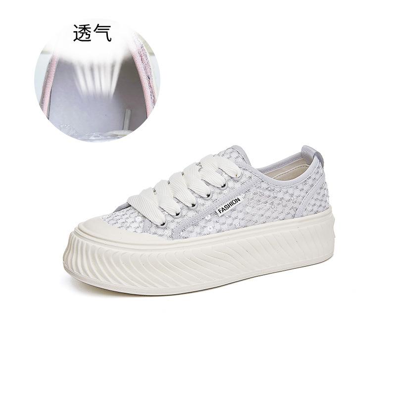 Platform white shoes women's 2025 summer new versatile shoes children's mesh breathable fisherman shoes casual fashion women's shoes