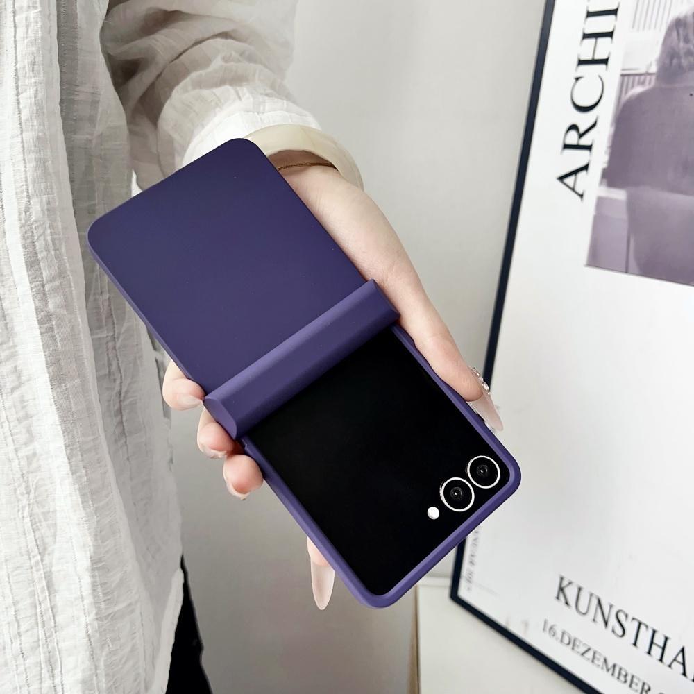 Матовый кейс конфетного цвета для Samsung Galaxy Z Flip 7 6 4 3 ZFlip flip7 Однотонный Жесткий шарнир Ударопрочный Ins Корейская крышка