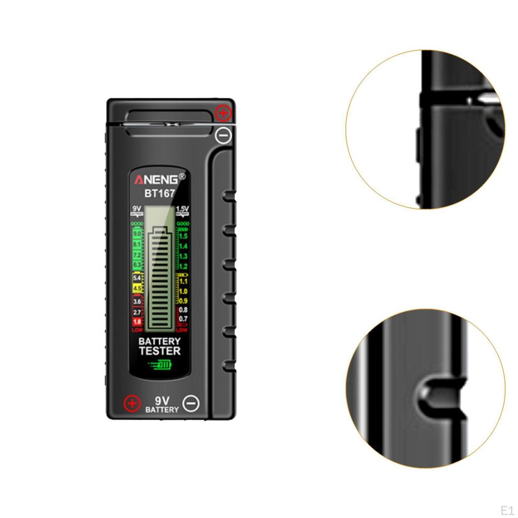 Тестер аккумулятора 1,2-4,8 В 9 В Удобный уровень мощности монитор измеритель электрооборудования