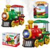 Электрическая игрушка «Паровоз», Аварийный грузовик с паровозом, Дым, Свет и звук, Рождественский поезд-грузовик с вращением на 360 градусов