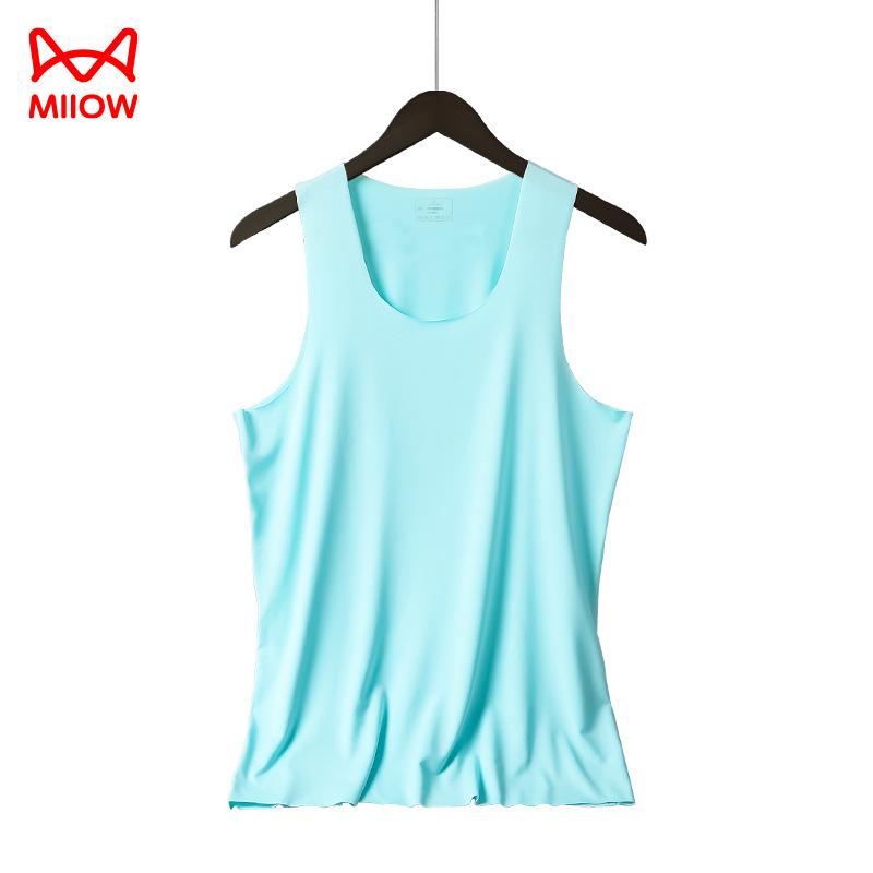 Catman Men's Summer Quick-Dry Seamless Sports Vest: Ice Silk, Tight Fit, Wide Shoulders.