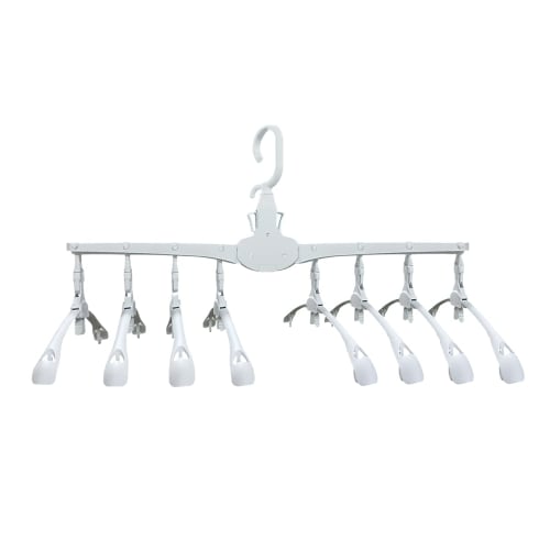 Jian 8-Row Hanger, Foldable, 8-Row Storage Hanger, Clothes Drying Hanger, Laundry Drying, Space-Saving, One-Touch