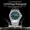 POEDAGAR Fashion Men's Clock Quartz Date Week Luxury Male Watch Waterproof Luminous Stainless Steel Watches For Men Reloj Hombre
