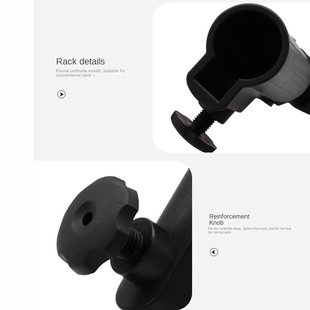 Adjustable Trolley Umbrella Clip Stand Clamp Universal Golf Umbrella Holder Station Wheelchair