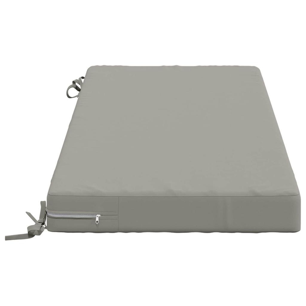 2 piece bench cushion set SOEST 100percent polyester gray 120 x 50 x 8 cm