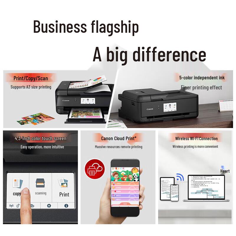 Canon TS9580t A3/A4 Цветной струйный беспроводной многофункциональный принтер CN вилка (адаптер в комплекте)