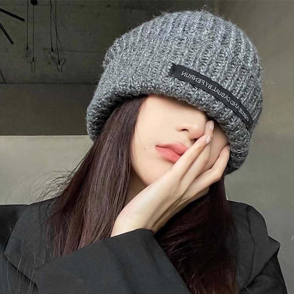 Women's Winter Knitted Long Bucket Hat Beanie