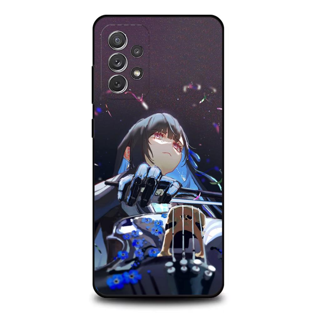 Мультяшный чехол для телефона Ado K-Kyogen X Uta для Samsung S25, S24, S21, S22, S23, S30, Ultra, S20, Plus, Fe, Lite, Note, 10, 9, 5G Черный чехол