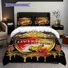 Unity Legacy Football Three-piece set (1 * duvet cover + 2 * pillowcase, without core) 2DFlat Bedding set Christmas birthday gift Soft and comfortable