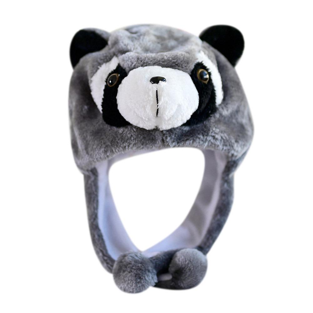 Animal Plush Moving Hat Cartoon Movable Ears Airbag Cap Animal Hat Headgear Kids Adult Gifts