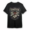 Men's Fashion Classic T-Shirt Dark Motto Graphic Tee Black Cotton Short Oversize