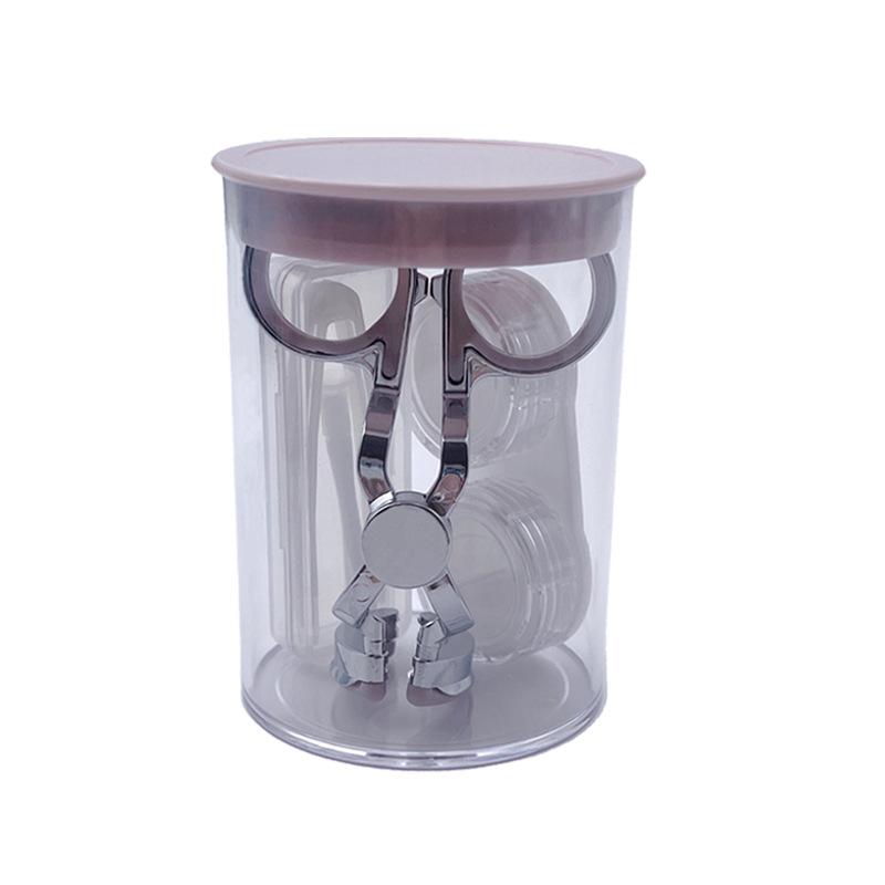 Portable Contact Lens Box Holder Travel Case with Tweezer Wearing Tools for Eye Contact Lenses Storage