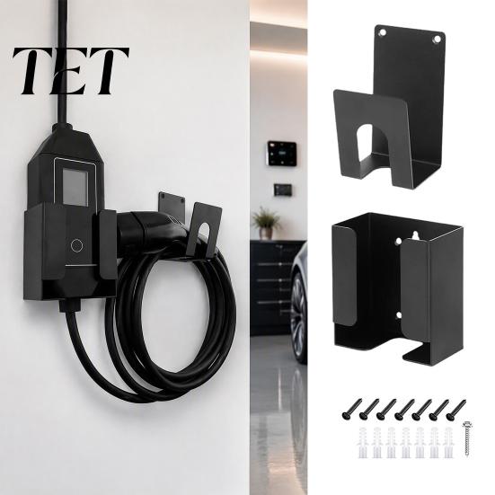 Outdoor Charging Cord Storage Electric Car Cable Hanger, Wall Mount Stainless Steel EV Charger Holder Stand, Management Hook for Garage or Outdoors