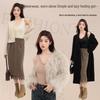 Lace Tila Cashmere Silk Vest: Brushed, Heat-Retaining Warm Fleece with Chest Pads for Women – Perfect for Autumn and Winter