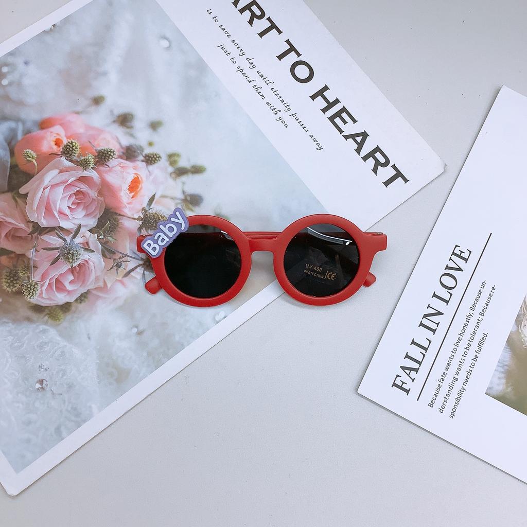 Модные детские солнцезащитные очки, милые липкие цветочные детские солнцезащитные очки, солнцезащитный крем, вогнутая форма, детские очки Tide