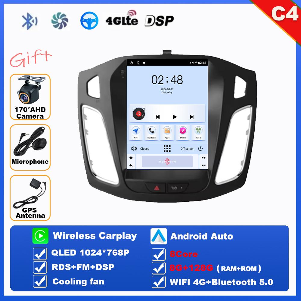 Tkwyn3 9,7-дюймовая Android 16 автомагнитола для Ford Focus 3 Mk 3 2011 - 2019 Мультимедийный видеоплеер Carplay Auto 2Din Стерео DVD 8-ядерный процессор
