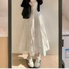 White Half-body Skirt Female Spring, Summer and Fall High-waisted Thin Medium-length A-line Ballet Style Fluffy Cake Skirt
