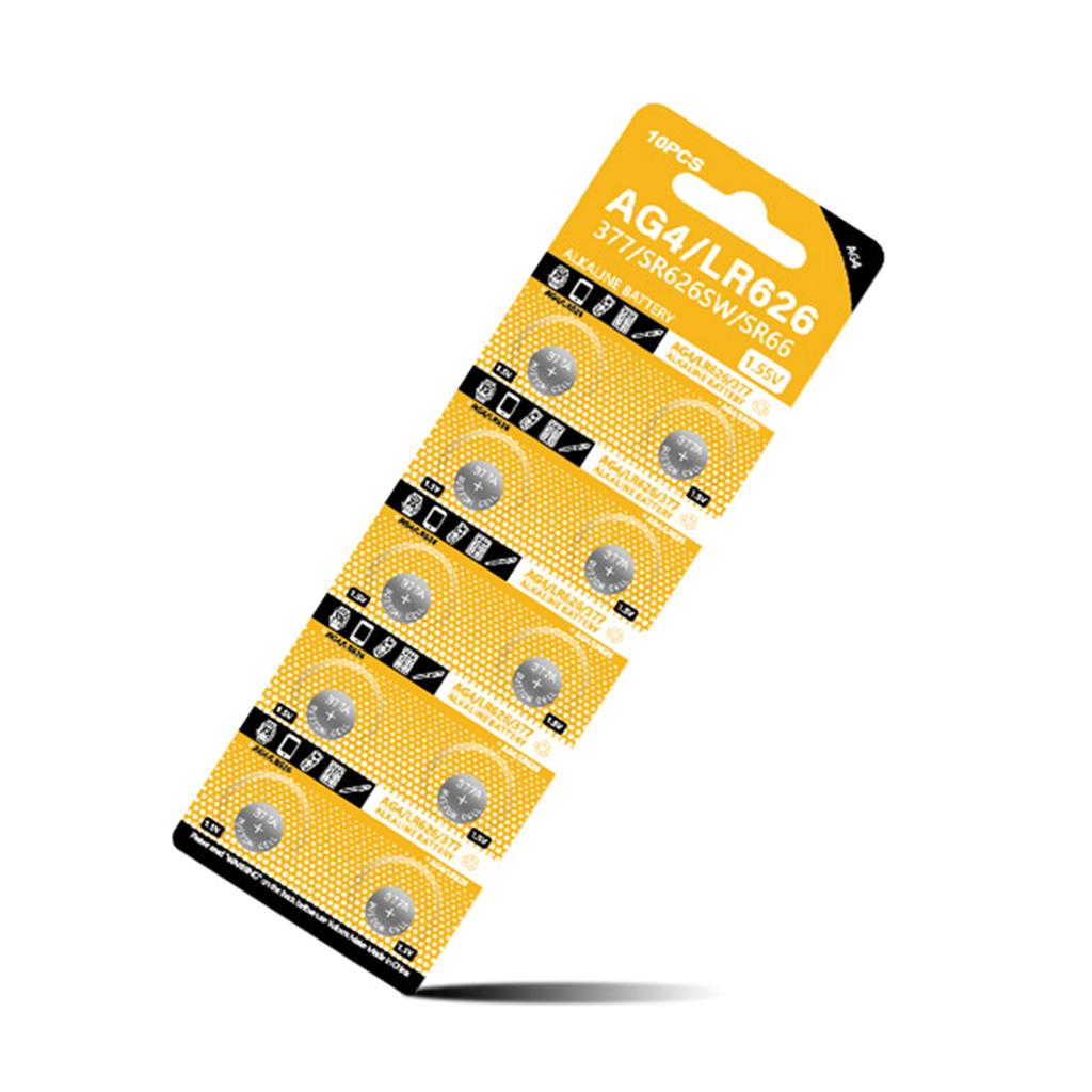 10/50 шт. батарейки AG4 LR626 таблеточного типа 1,55 В, долговечные, подходят для часов, камер и игрушек