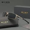 WIMN Rectangular Sunglasses For Men UV400 Polarization Alloy Frame Parsnip Luxury Vintage Eyewear Outdoor Sports Eyewear