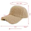 Cross-border Trendy 100% Polyester 6-Panel Baseball Cap Women's Adults Velvet Warm Duck Tongue Hat Autumn Winter Solid Color