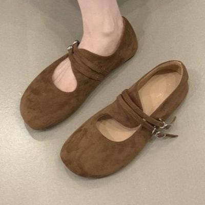 Модные женские балетки из замши, дизайнерские туфли с пряжкой, элегантные туфли, модные осенние повседневные кроссовки 2025, новые тренды, Zapatillas De Mujer