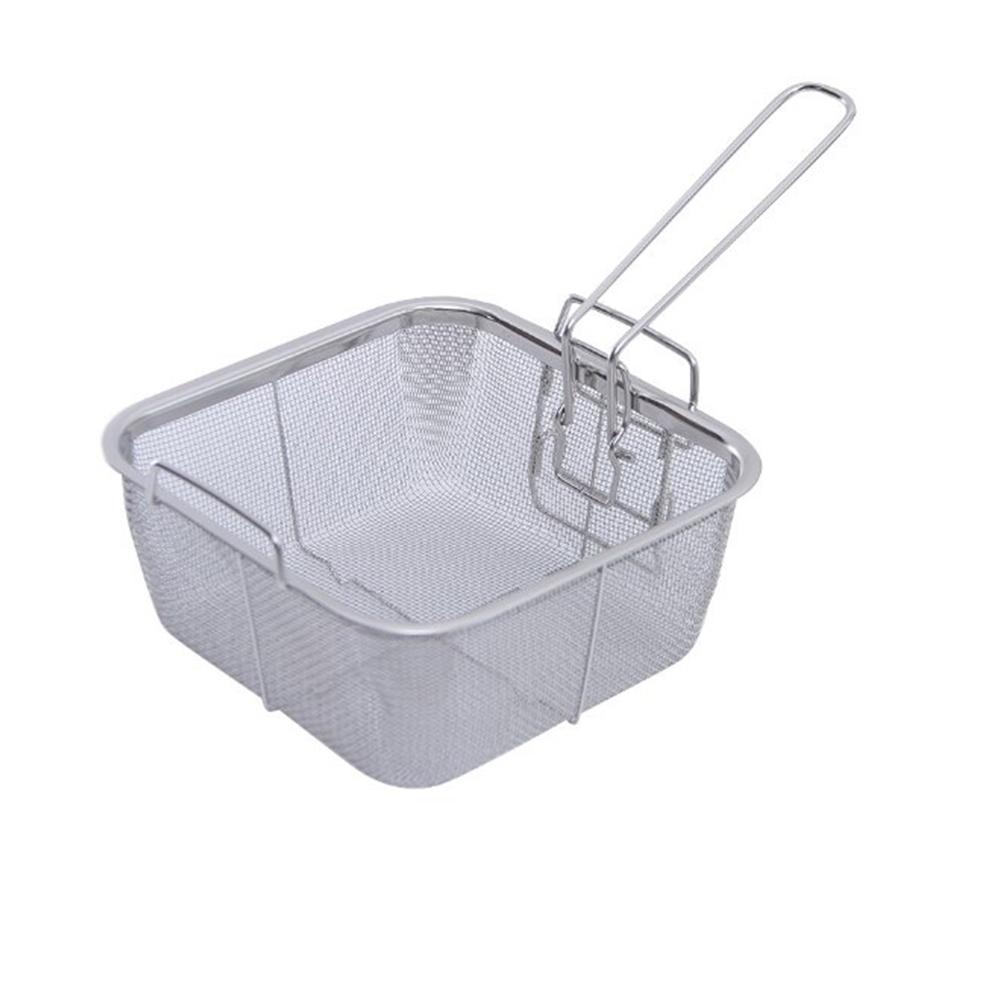 Deep Fry Frying Basket Handle Sivler Stainless Steel