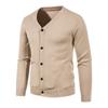 Sweater Men's Casual Solid Color Cardigan Knitted Sweater Thin Knitted Cardigan Jacket