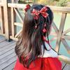 Tassels Children Bow Wig Hairpin Flower Ancient Style Hairpin Chinese New Year Headwear  Girls
