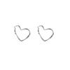 Elegant S925 Silver Hoop Love Earrings for Women - Celebrity Style, Minimalist Design